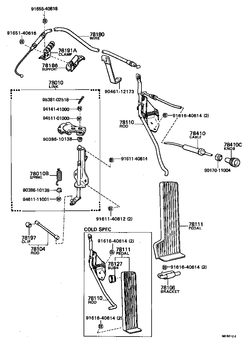 78310-89111 CABLE ASSY, CHOKE product image