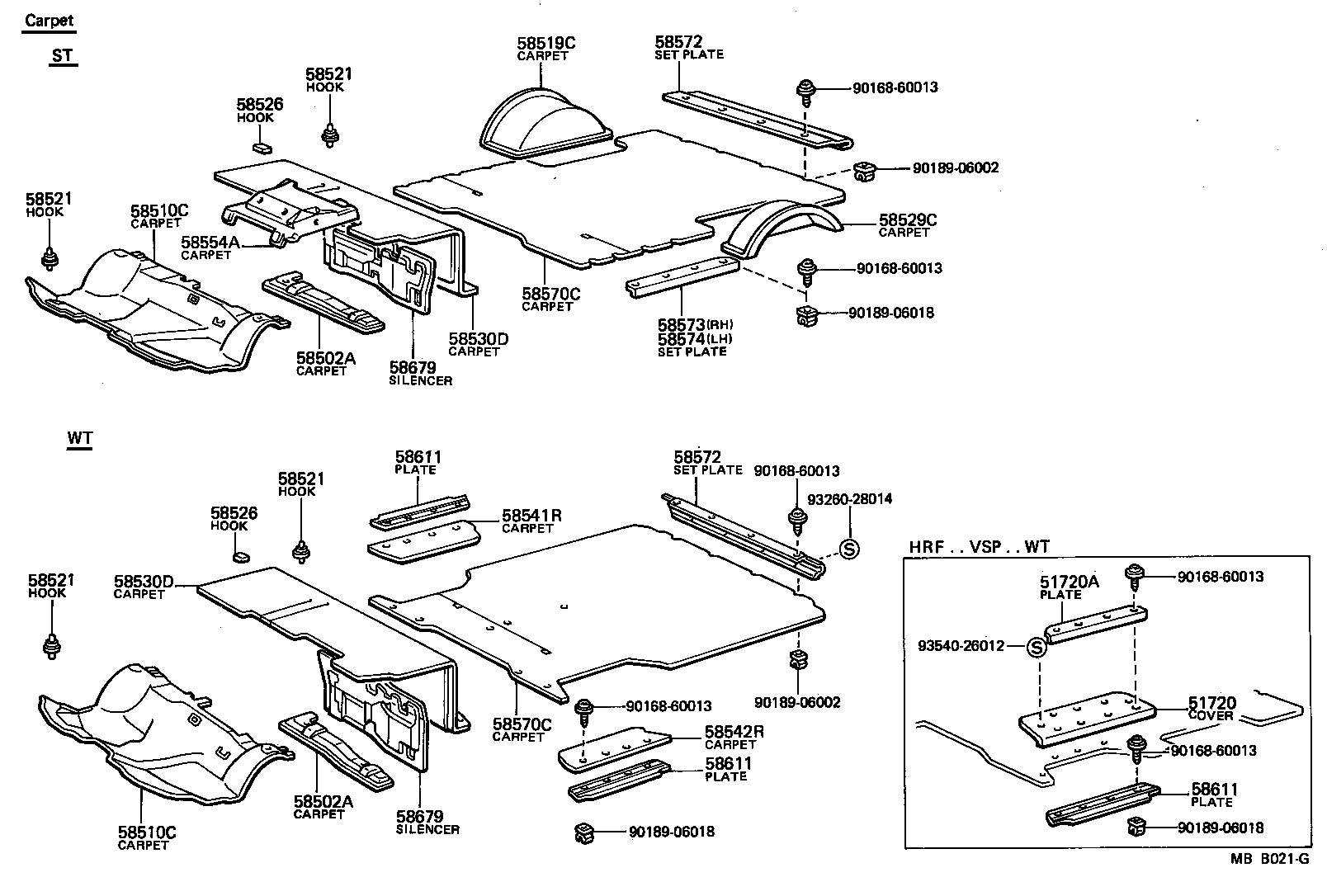 58503-95751 CARPET ASSY, REAR FLOOR product image