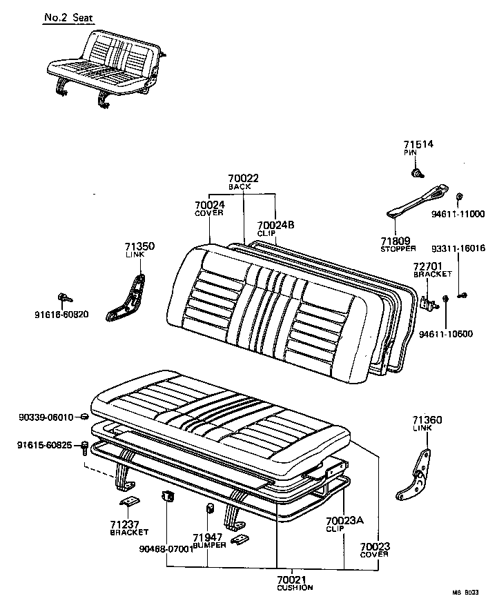71071-87403 COVER ASSY, NO.1 SEAT CUSHION product image