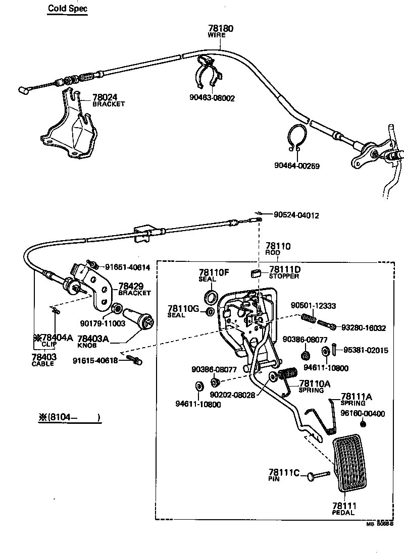 78180-30331 WIRE ASSY, ACCELERATOR product image