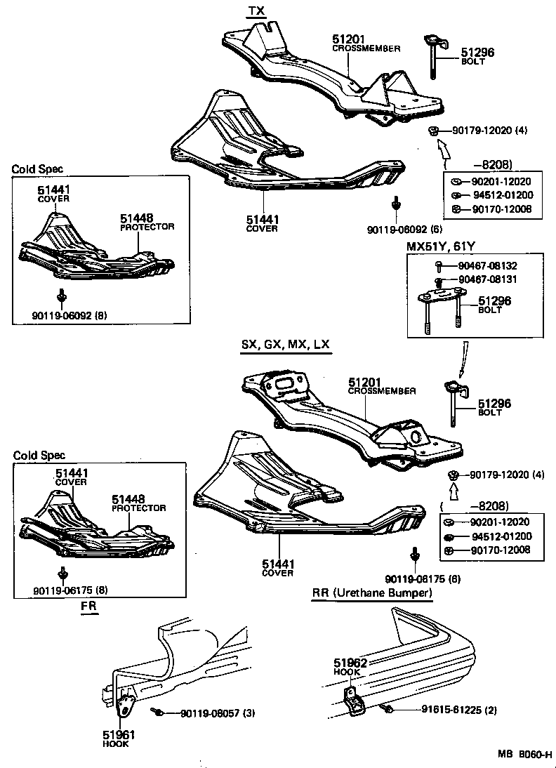 51206-22010 MEMBER SUB-ASSY, REAR SUSPENSION product image