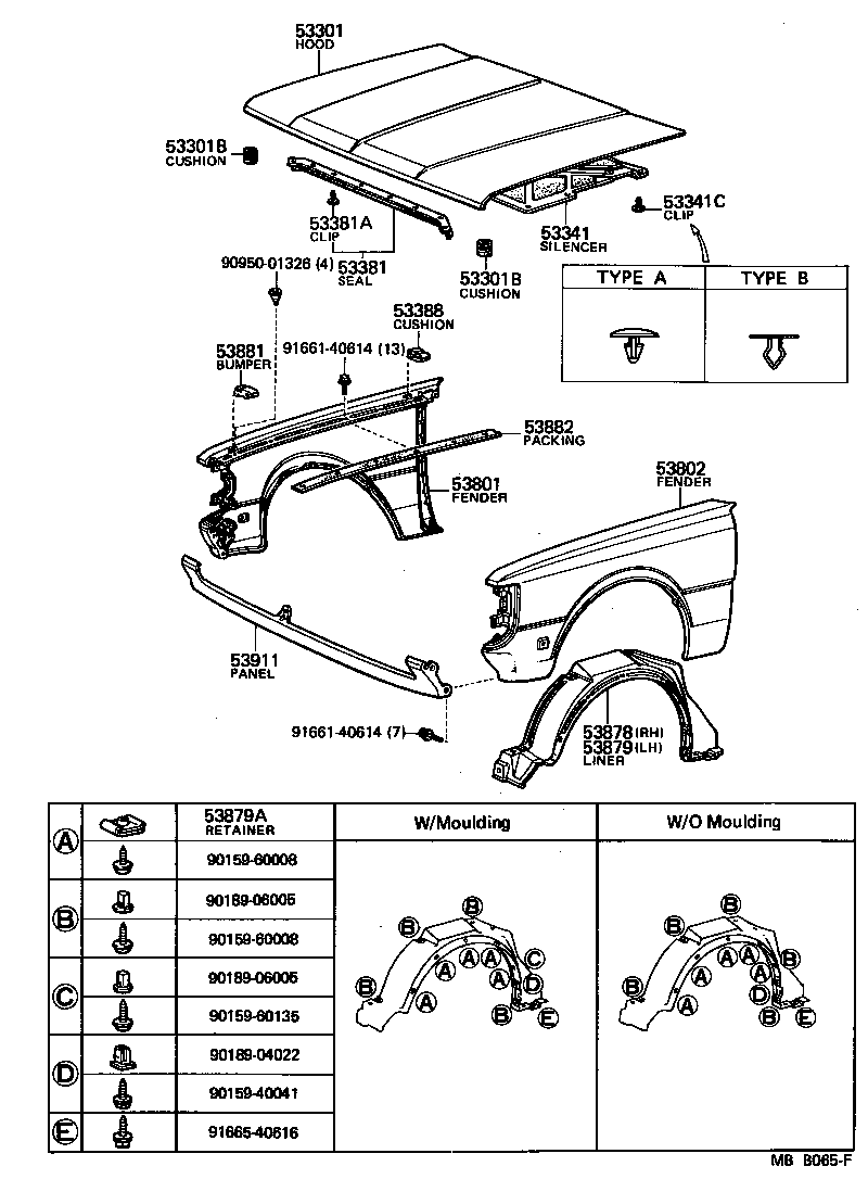 53801-22610 FENDER SUB-ASSY, FRONT RH product image