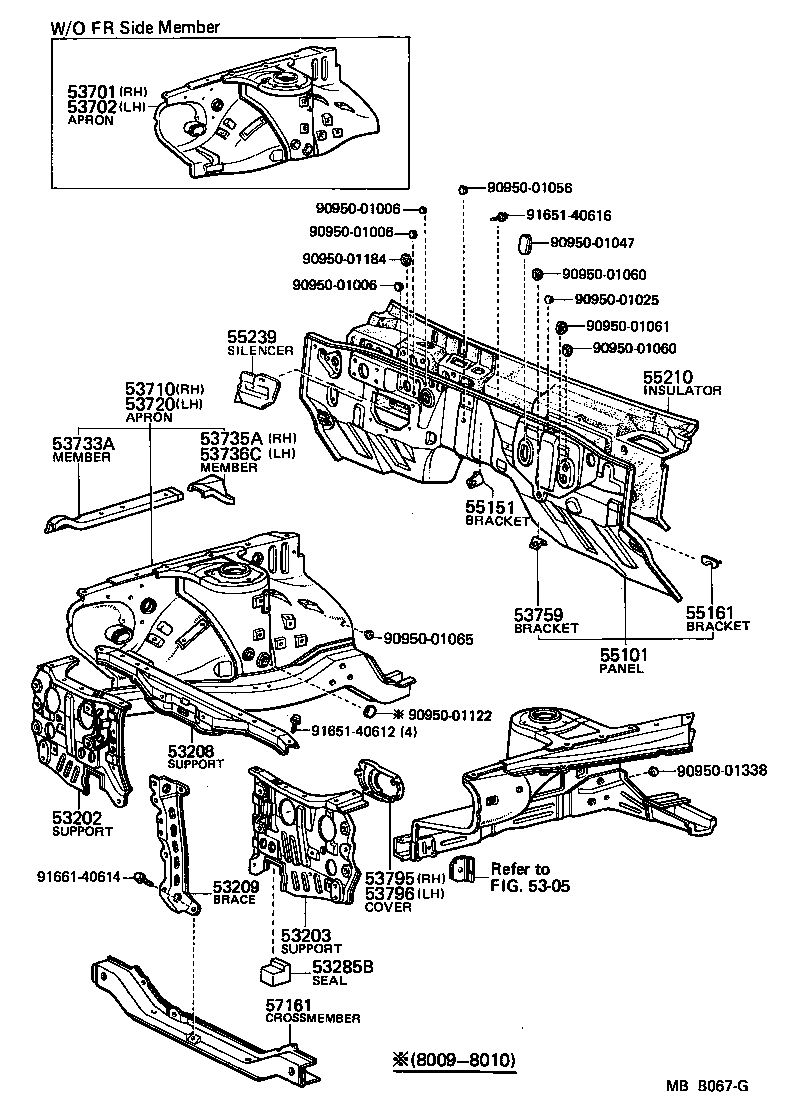 53795-22020 COVER, HEADLAMP WIRE HARNESS HOLE, RH product image