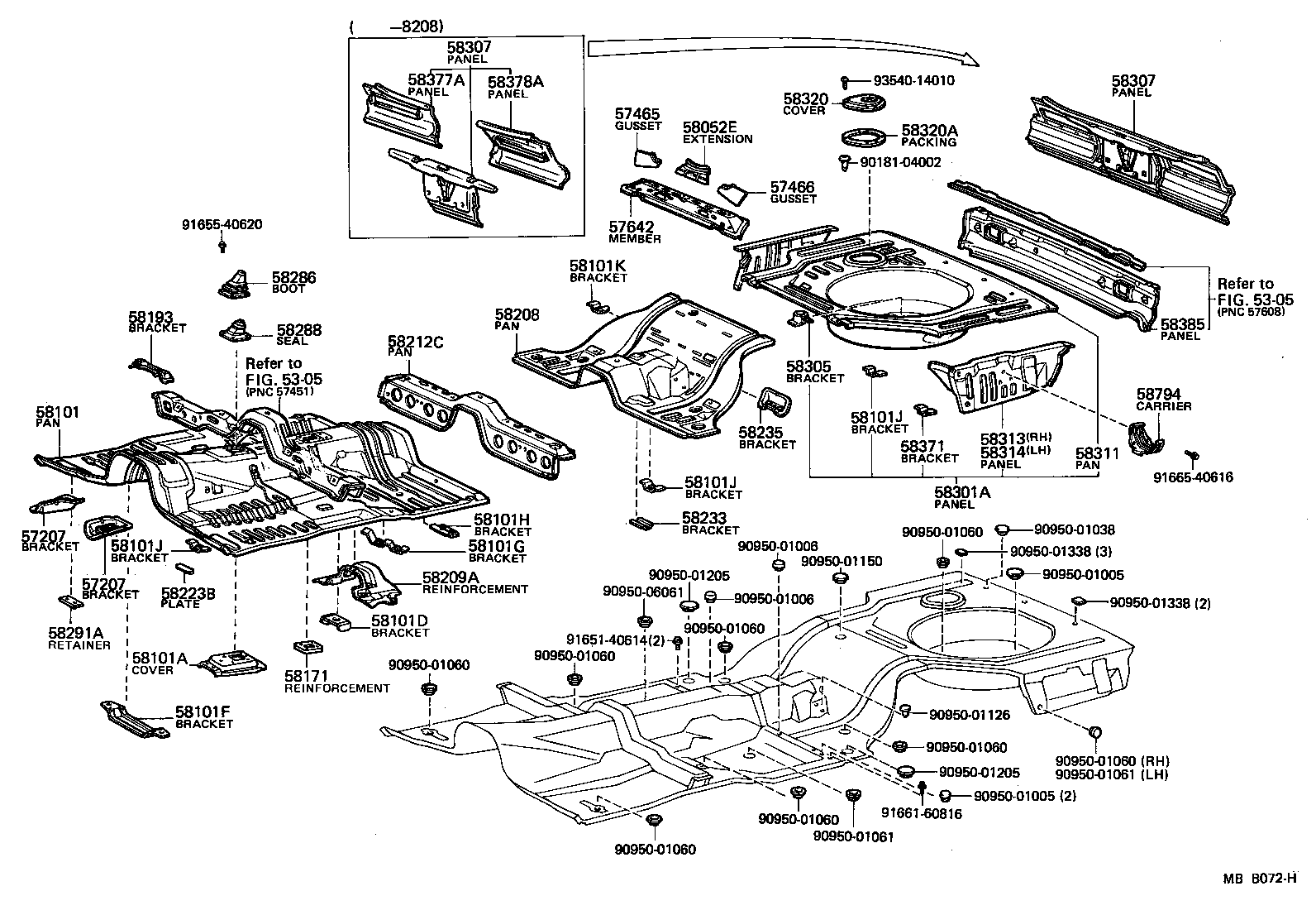 58307-22230 PANEL SUB-ASSY, BODY LOWER BACK product image