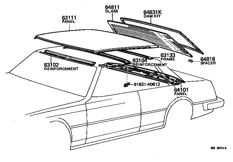 64811-22191 GLASS, BACK WINDOW product image