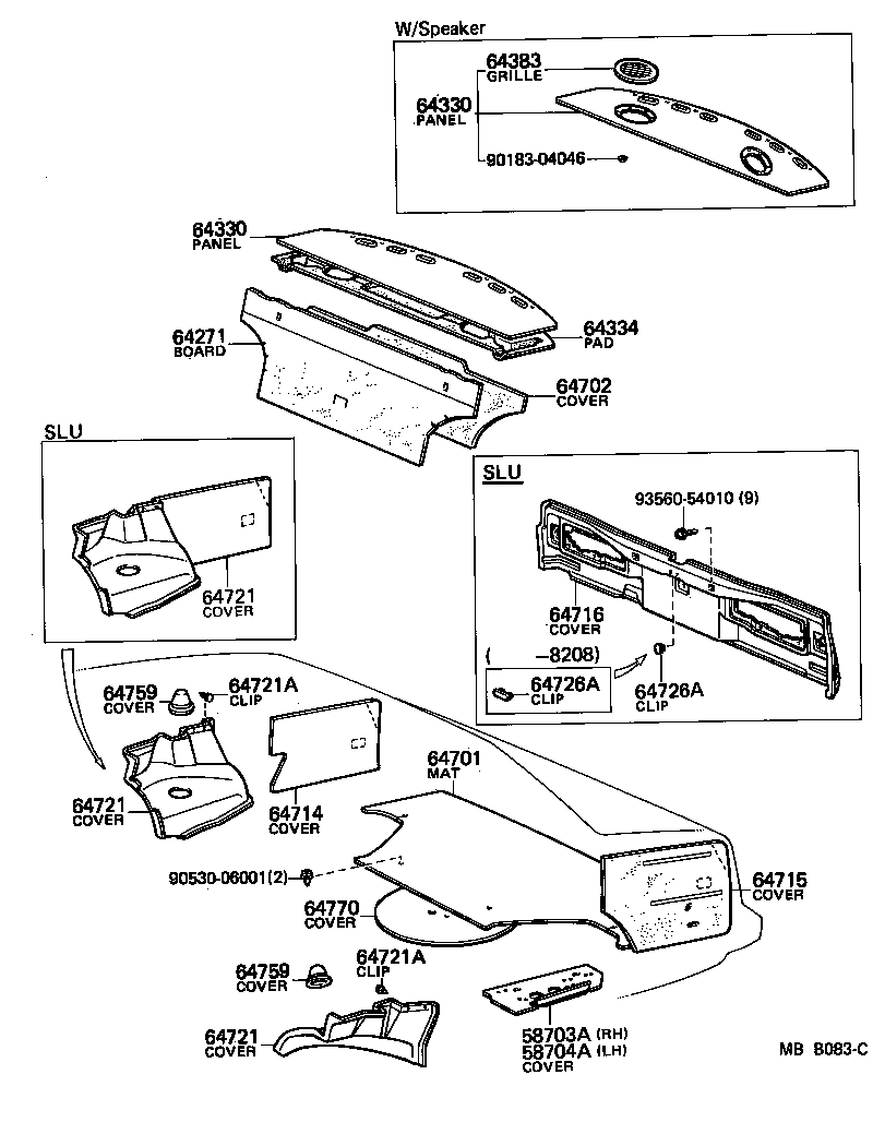64334-22040 PAD, PACKAGE TRAY TRIM SILENCER product image