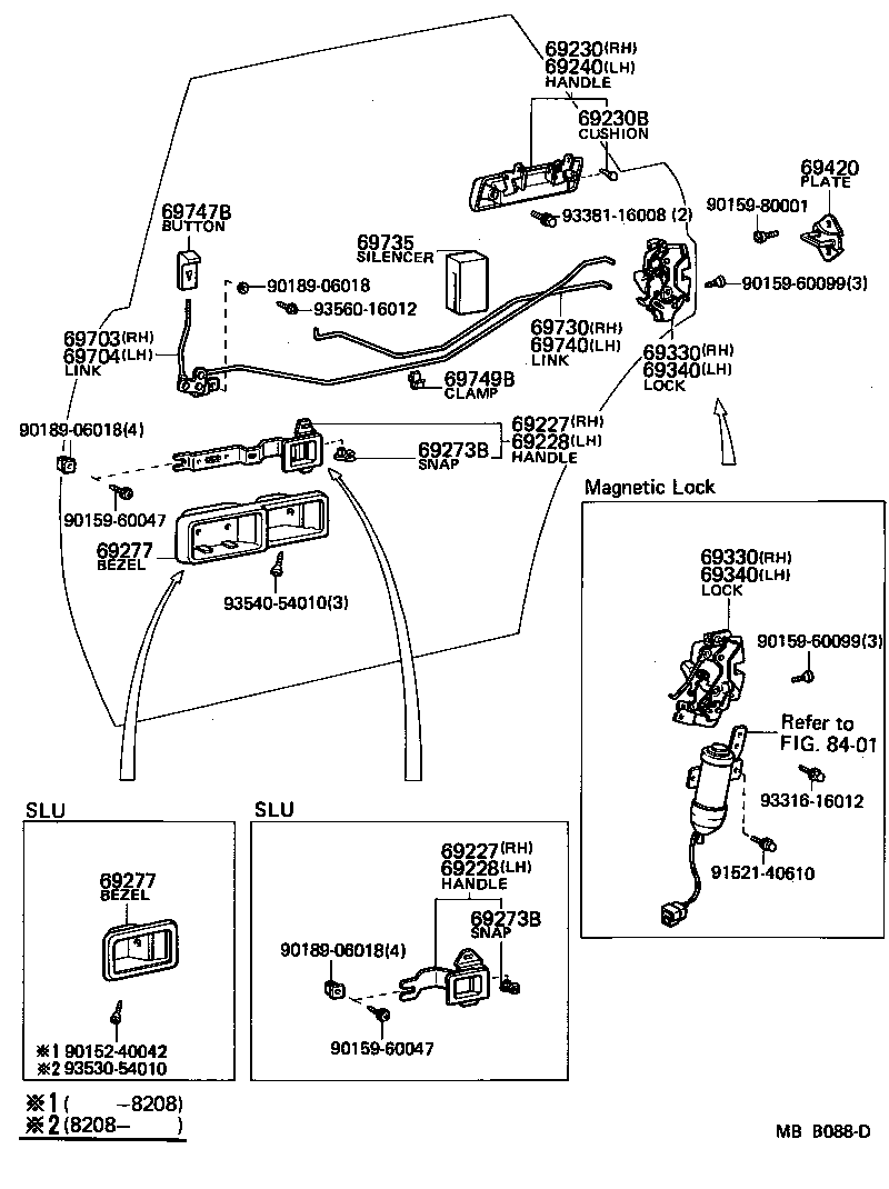 69240-22040 HANDLE ASSY, REAR DOOR OUTSIDE, LH product image