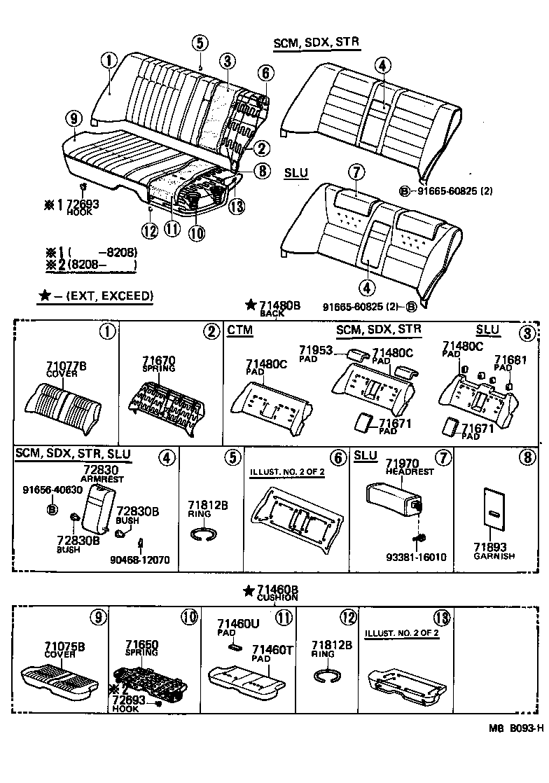 71077-22840 COVER, REAR SEAT BACK (FOR BENCH TYPE) product image