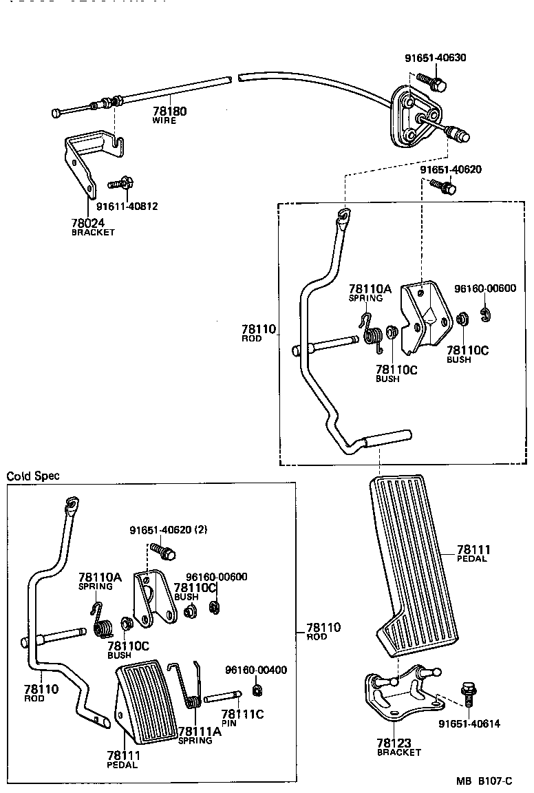 78472-22020 SUPPORT, THROTTLE CONTROL CABLE product image
