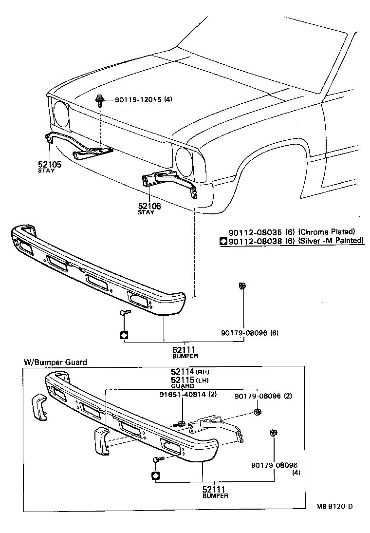 52401-39025 GUARD, BUMPER, FRONT RH product image