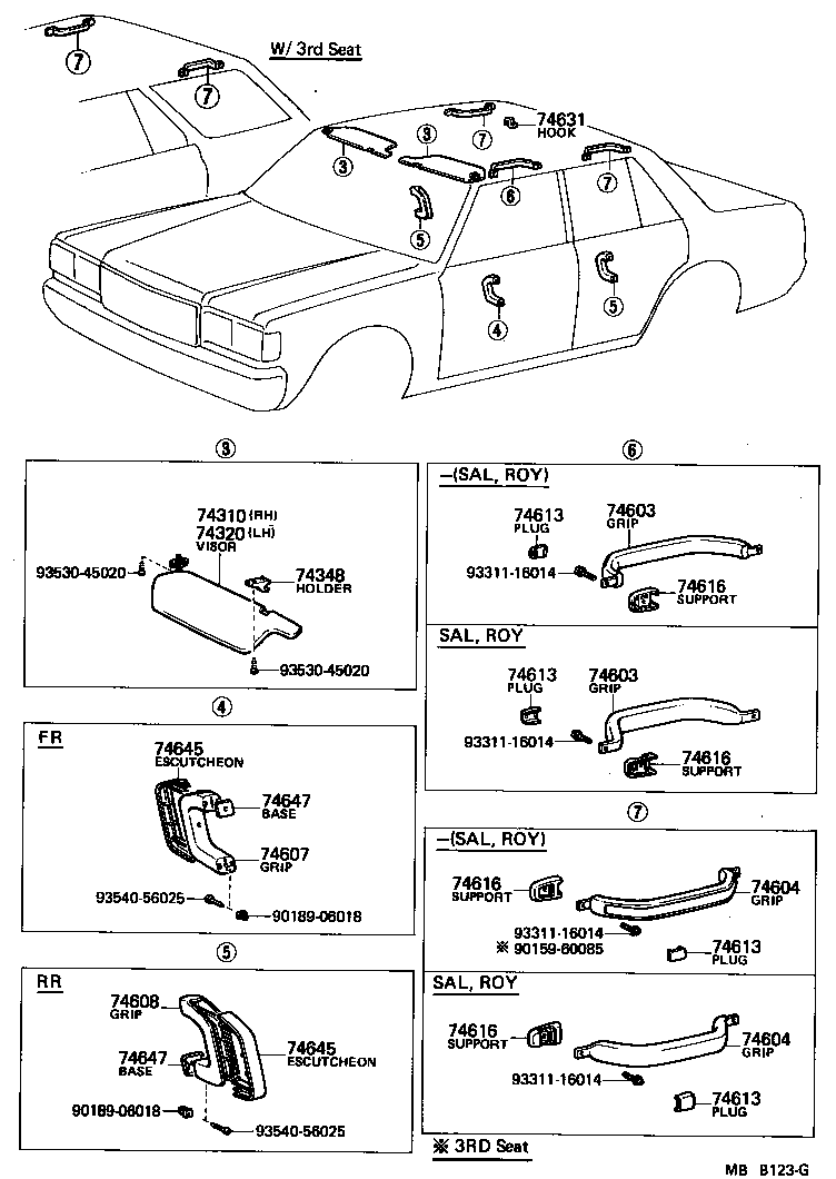 74232-30100 PANEL, FRONT ARMREST BASE, UPPER RH product image