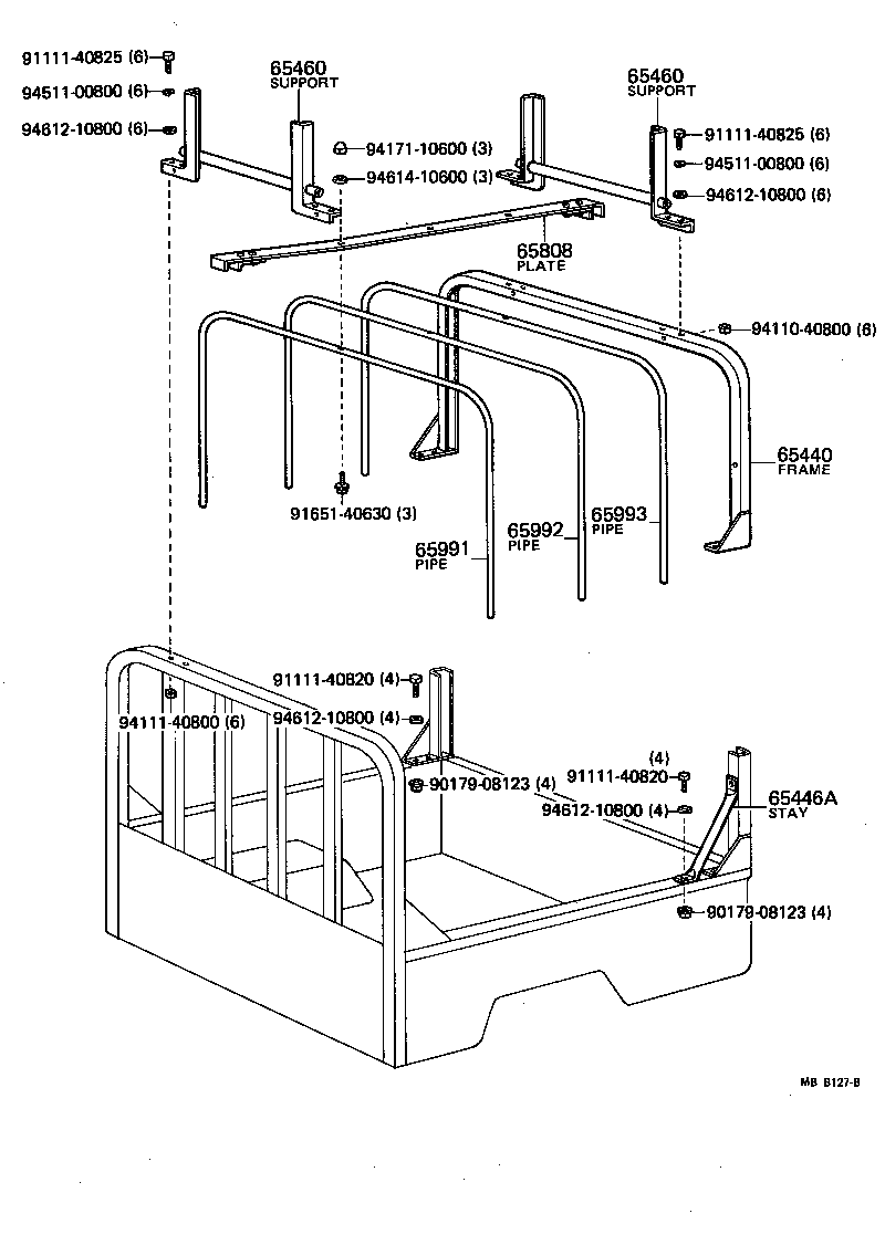 65812-95012 PIPE, VINYL TOP GUARD, NO.1 product image