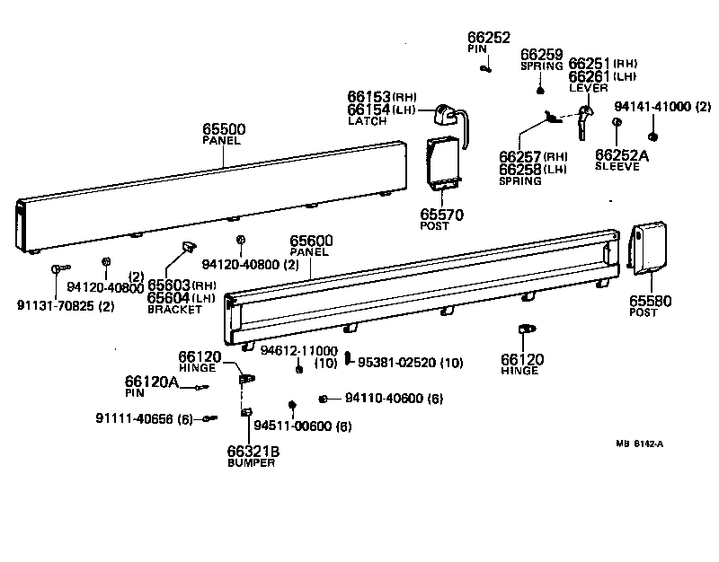 66232-96303 HINGE ASSY, SIDE GATE product image
