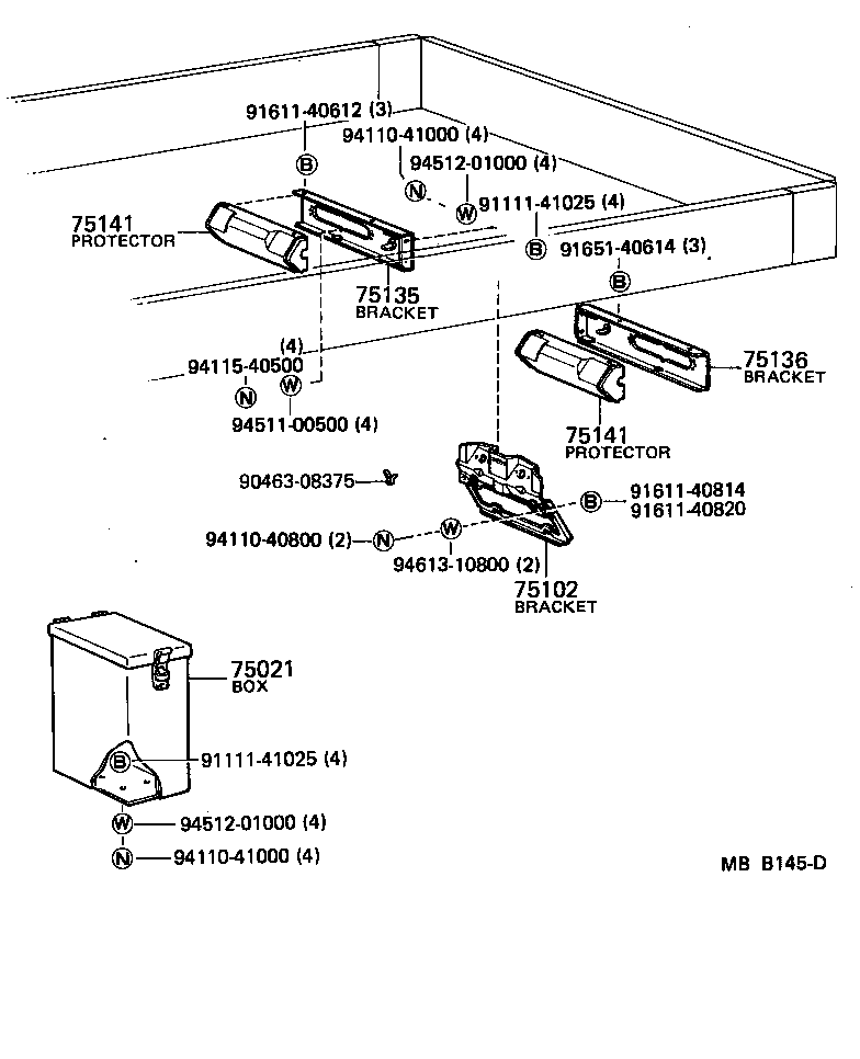 74707-96250 BRACKET, COMBINATION REAR LAMP, RH product image