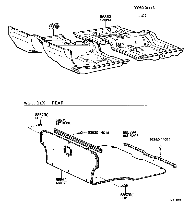 58540-15040-01 CARPET ASSY, FLOOR, REAR product image