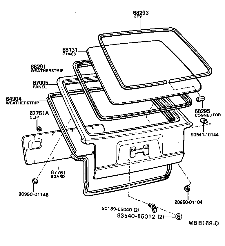 67005-13352 PANEL SUB-ASSY, BACK DOOR product image
