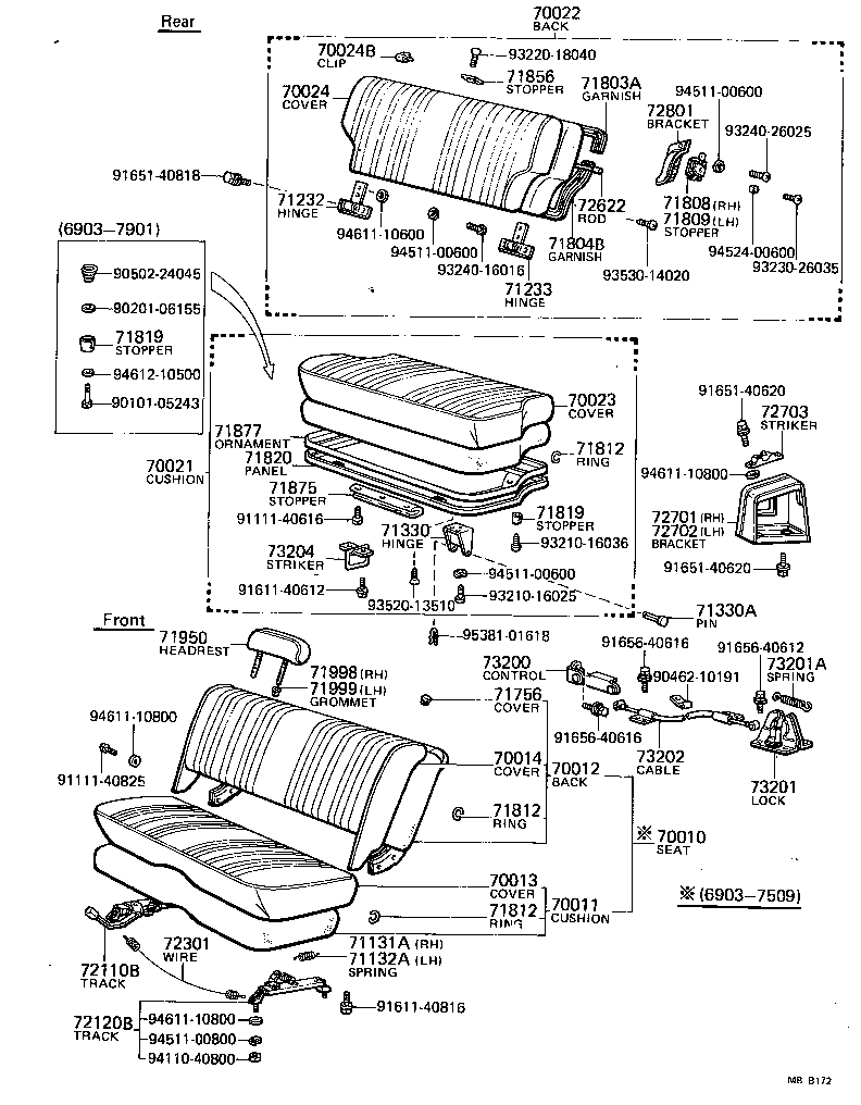 71071-90301 COVER ASSY, NO.1 SEAT CUSHION product image