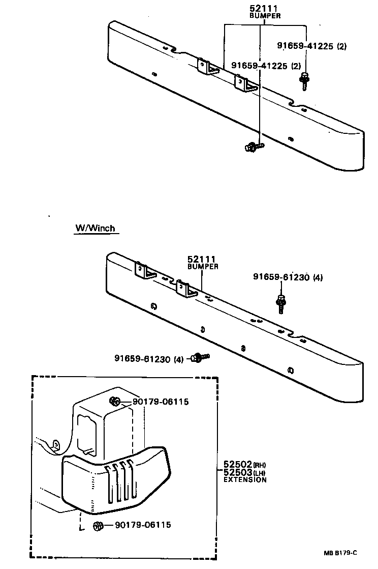 52901-87680 EXTENSION SUB-ASSY, FRONT BUMPER, RH product image