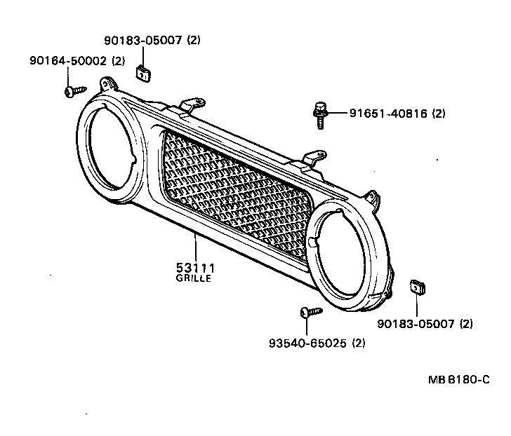 53101-87606 GRILLE, RADIATOR product image