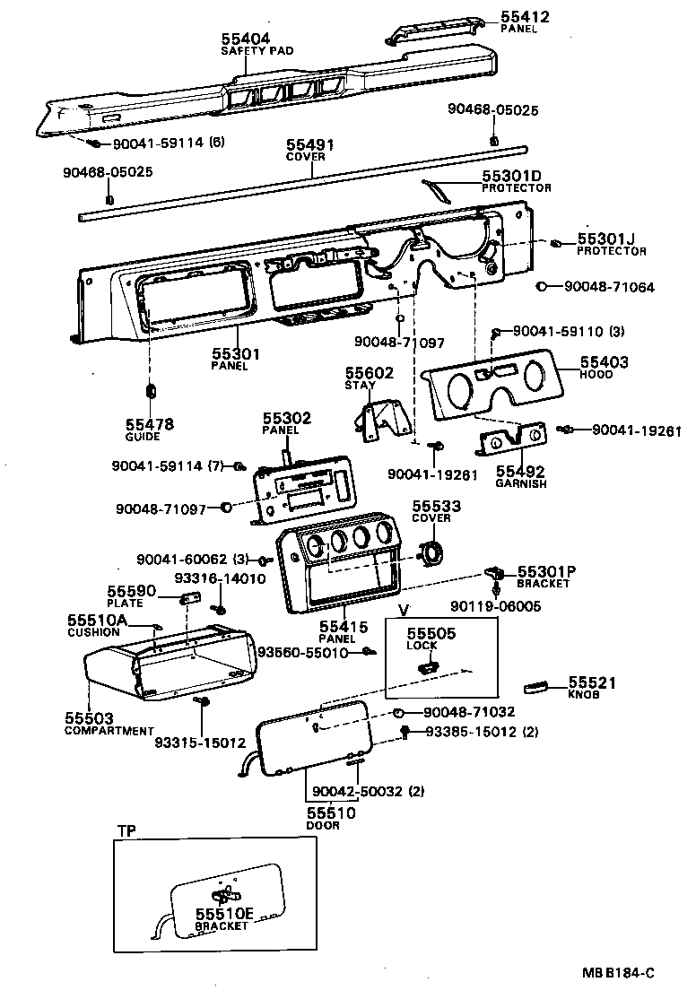 55301-87609 PANEL SUB-ASSY, INSTRUMENT product image