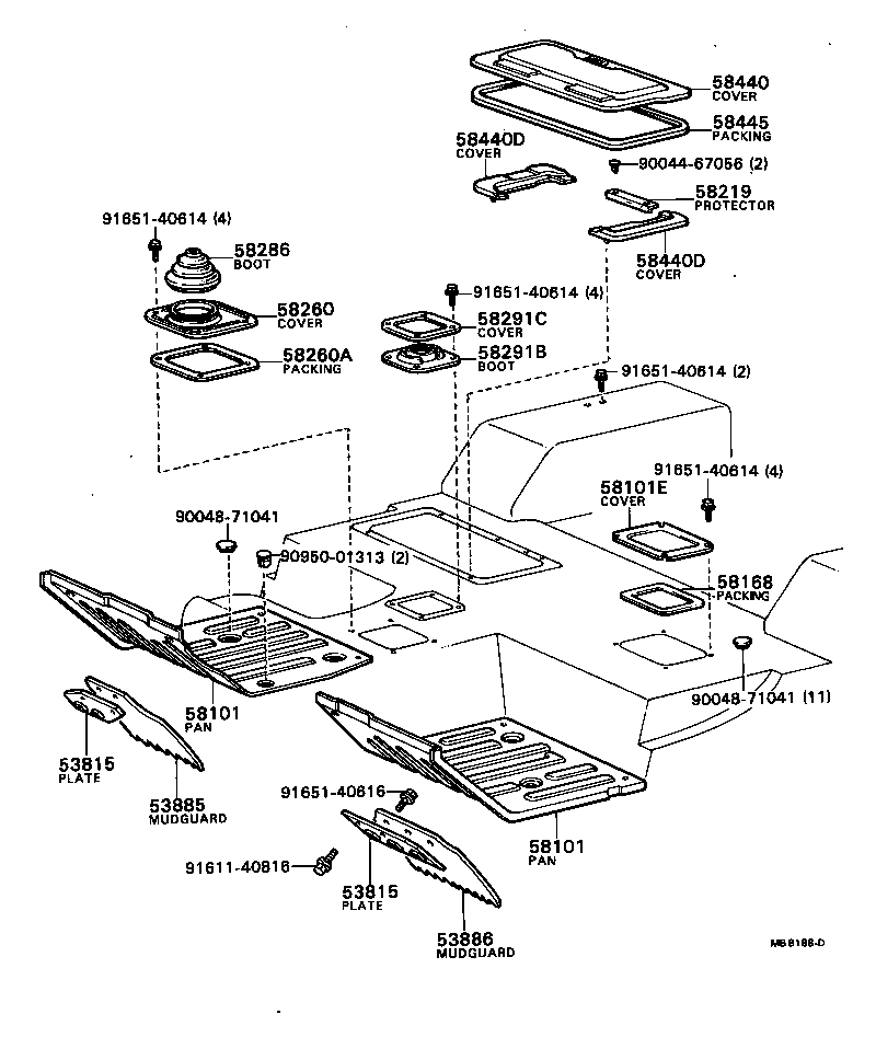 58286-87601 BOOT, SHIFT & SELECT LEVER, NO.1 product image