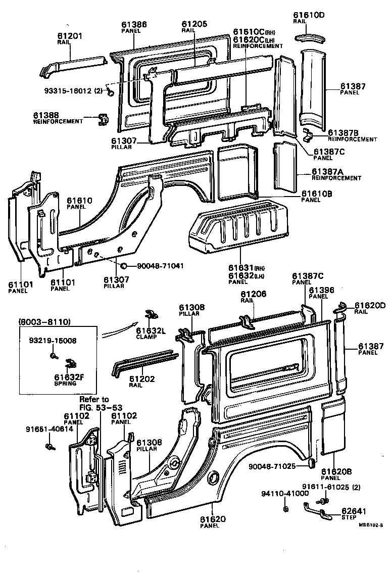 55703-87604 PANEL SUB-ASSY, COWL SIDE, RH product image