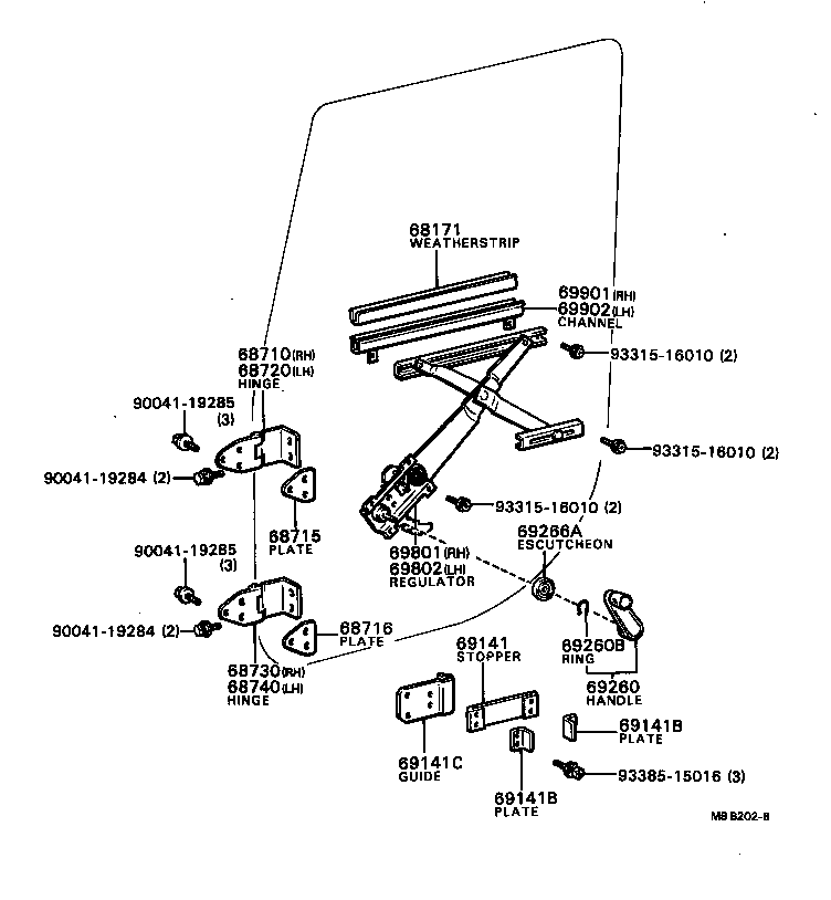 68720-87603 HINGE ASSY, FRONT DOOR, UPPER LH product image