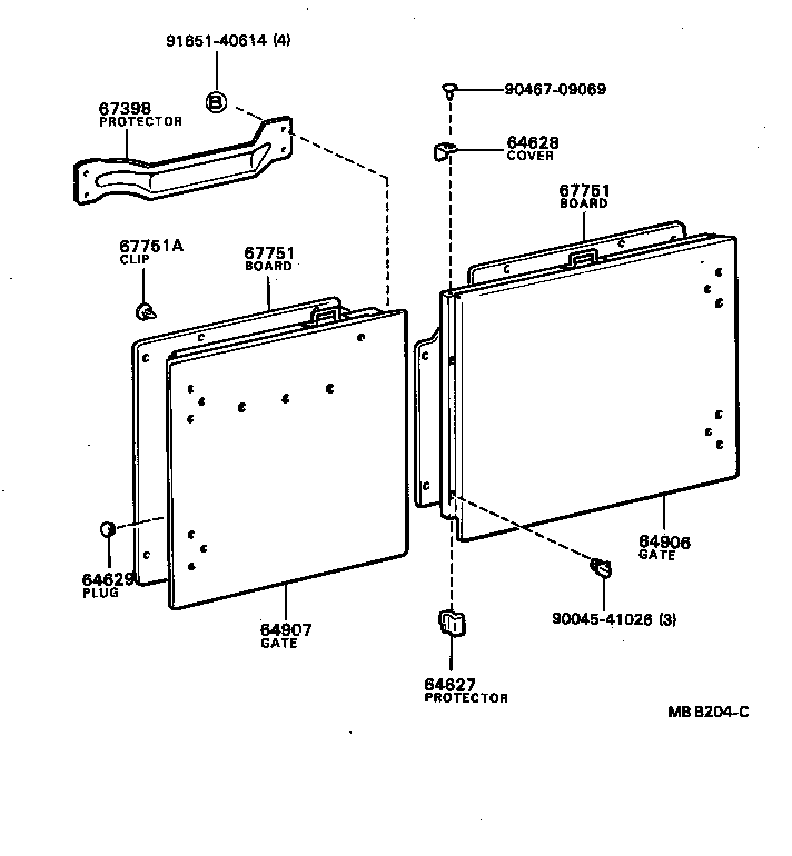 67604-87602 BOARD, BACK DOOR TRIM product image