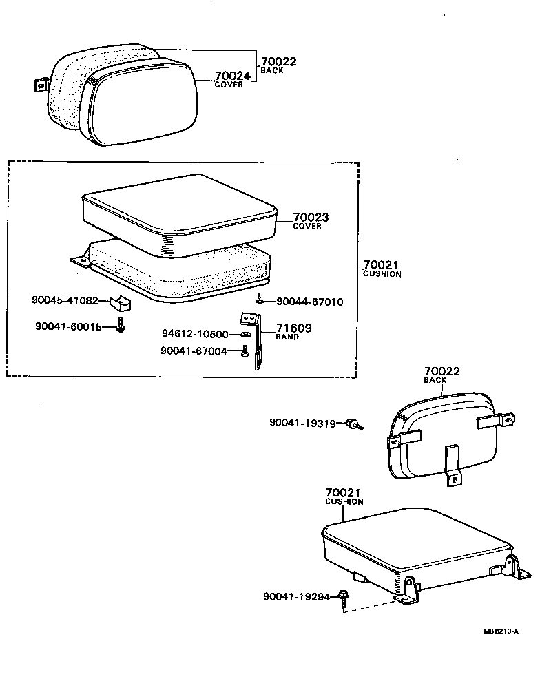 71075-87605 COVER ASSY, NO.2 SEAT CUSHION product image