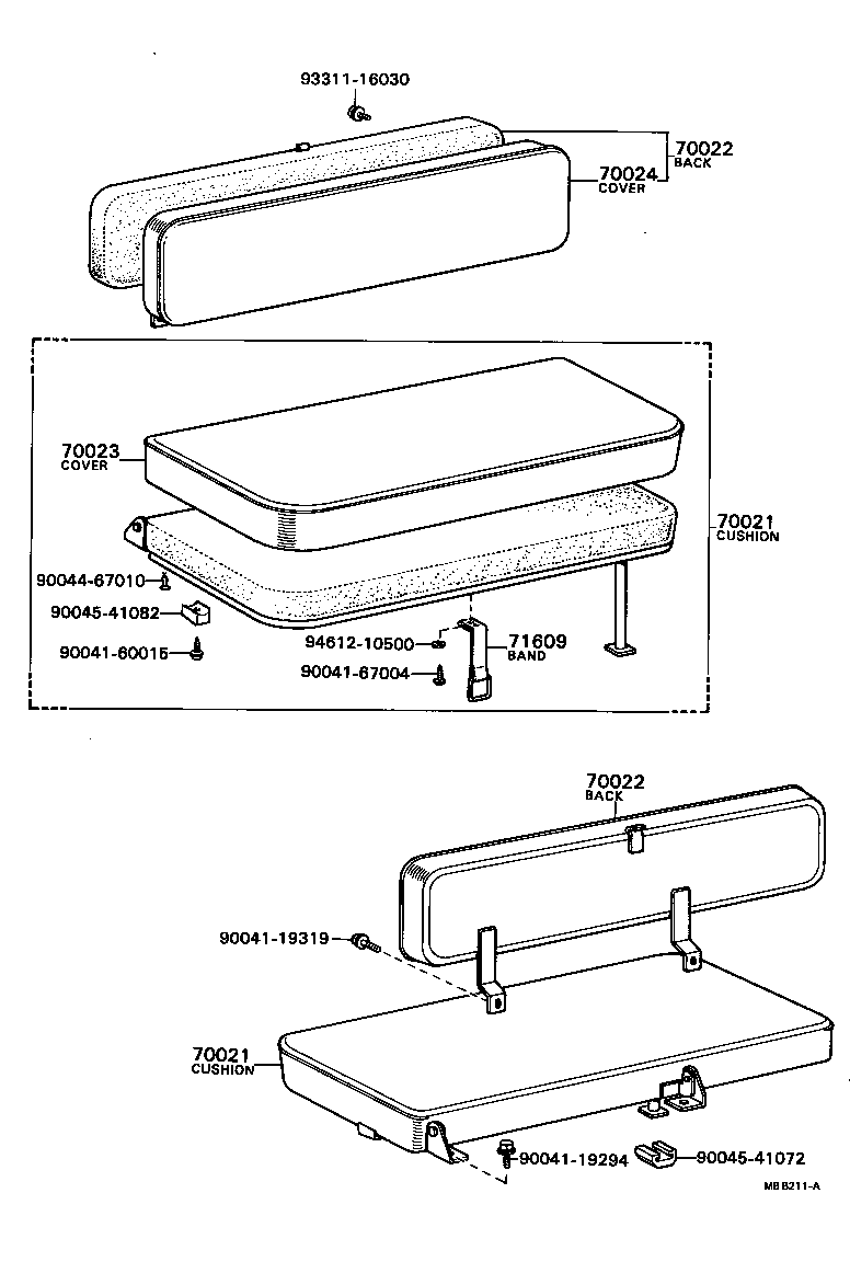71075-87605 COVER ASSY, NO.2 SEAT CUSHION product image