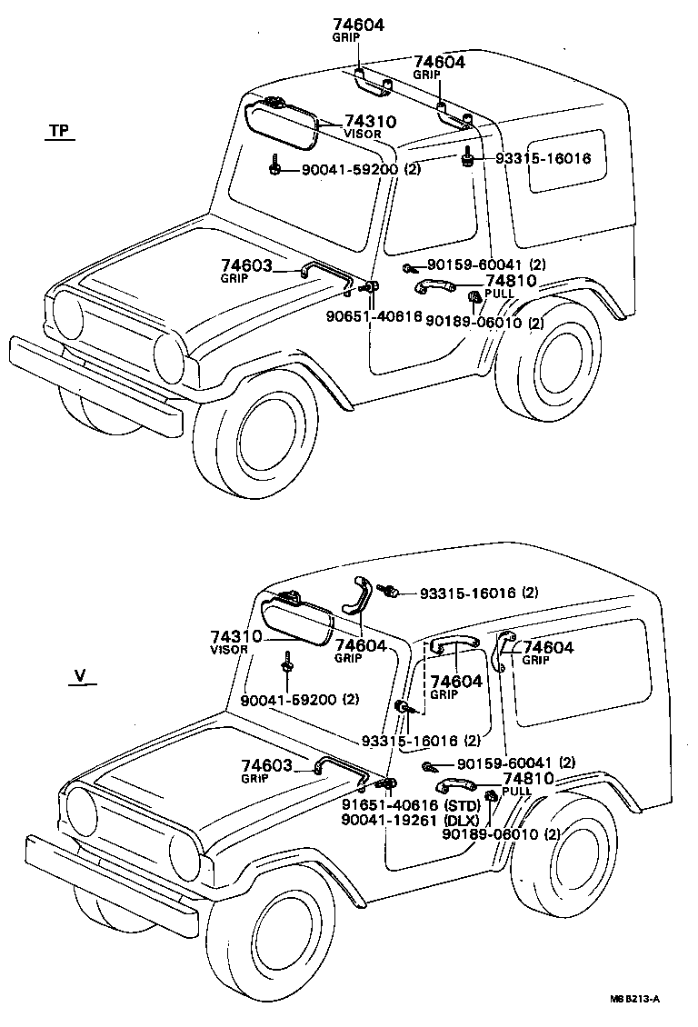 74611-87602 GRIP SUB-ASSY, ASSIST, FRONT product image