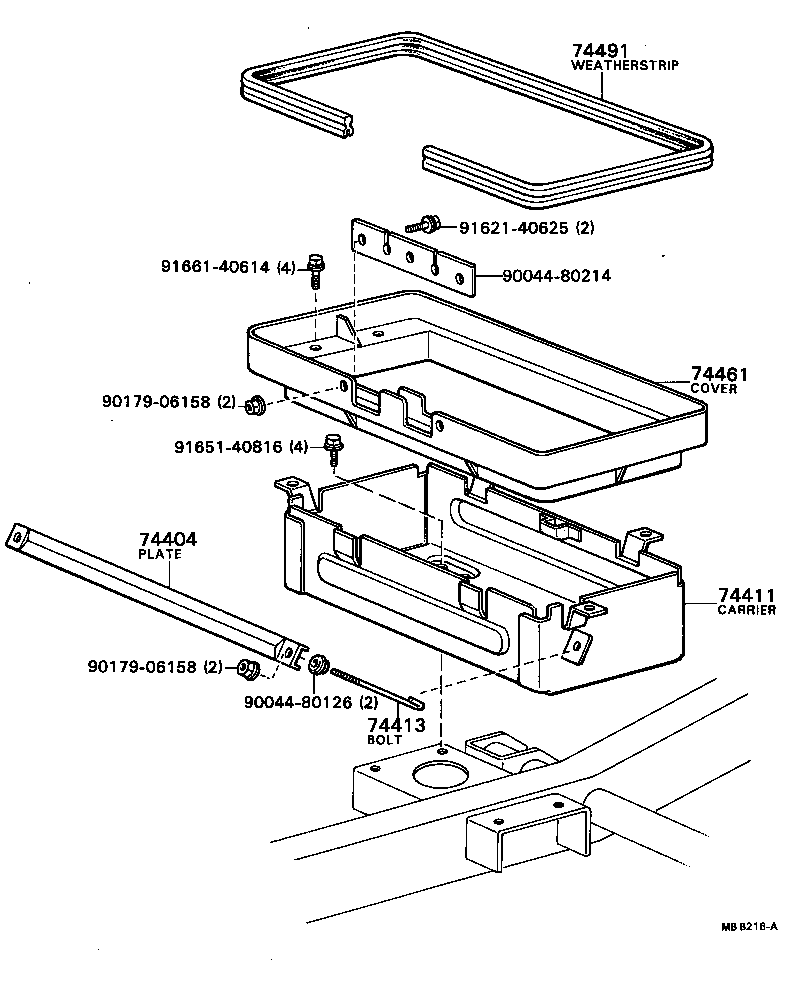74451-87603 BOLT, BATTERY CLAMP product image