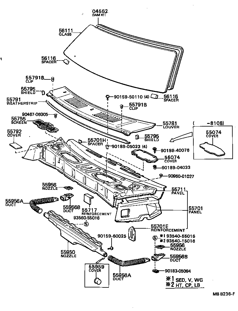 55781-13010 LOUVER, COWL VENTILATOR product image