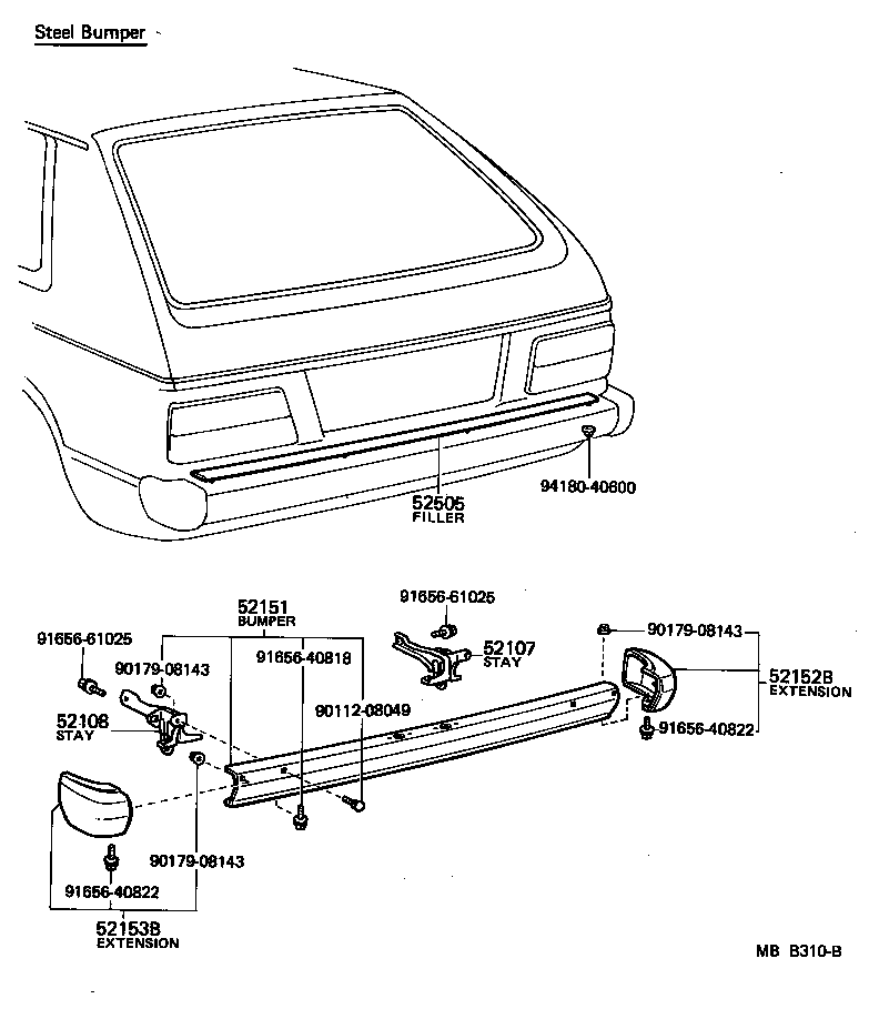 52015-10021 STAY SUB-ASSY, REAR BUMPER, RH product image