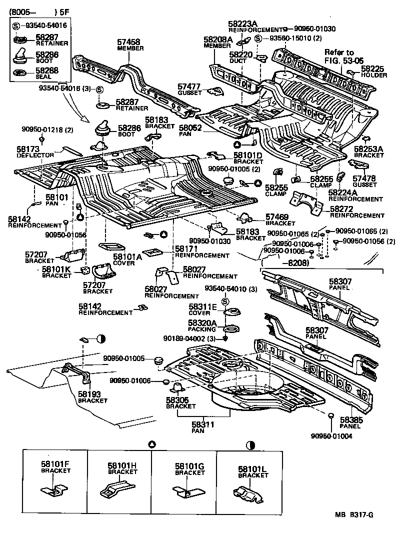 57208-10020 BRACKET SUB-ASSY, ENGINE REAR MOUNTING MEMBER product image