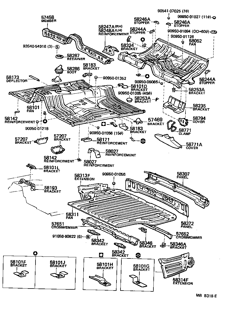57208-10020 BRACKET SUB-ASSY, ENGINE REAR MOUNTING MEMBER product image