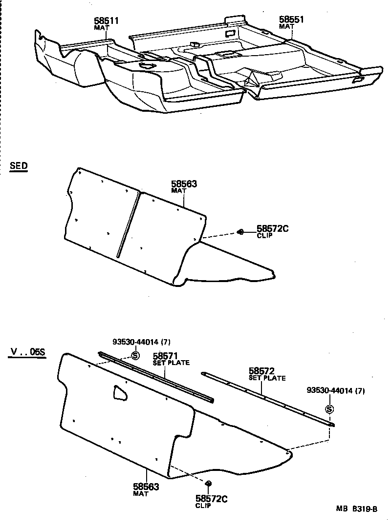 58540-10210 MAT, FLOOR, REAR product image
