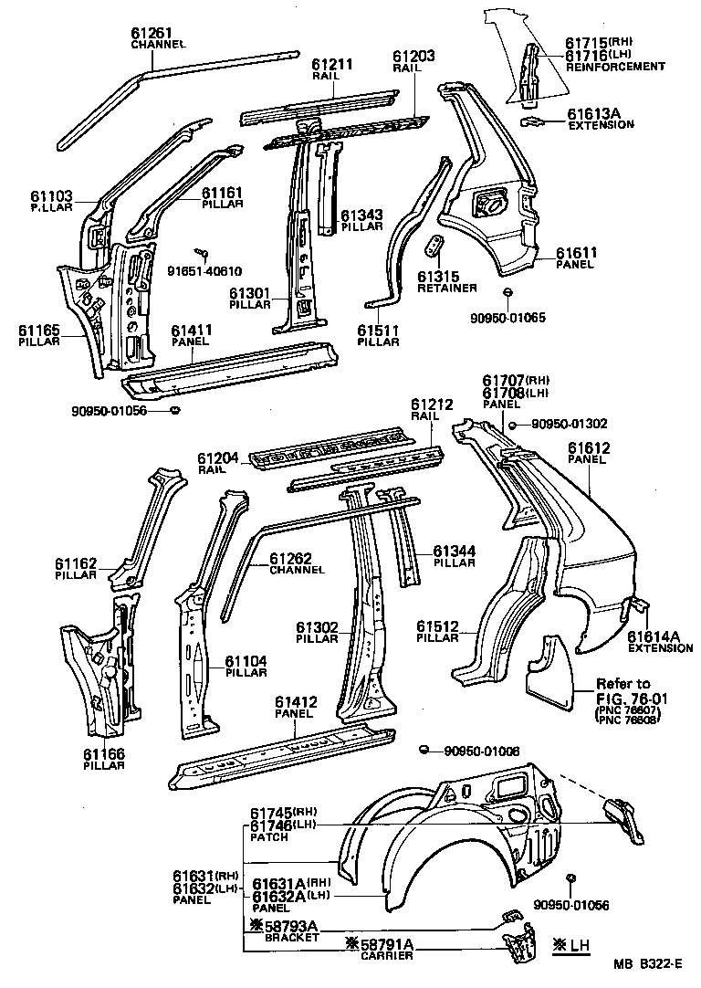 61601-10410 PANEL, QUARTER, RH product image