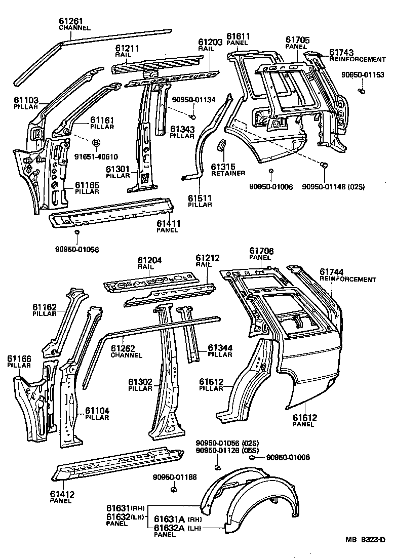 61601-10410 PANEL, QUARTER, RH product image