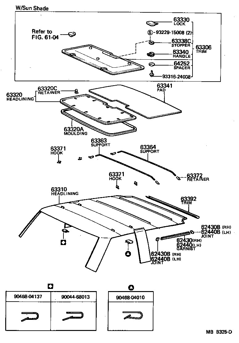 63341-10040 PAD, ROOF SILENCER, NO.1 product image