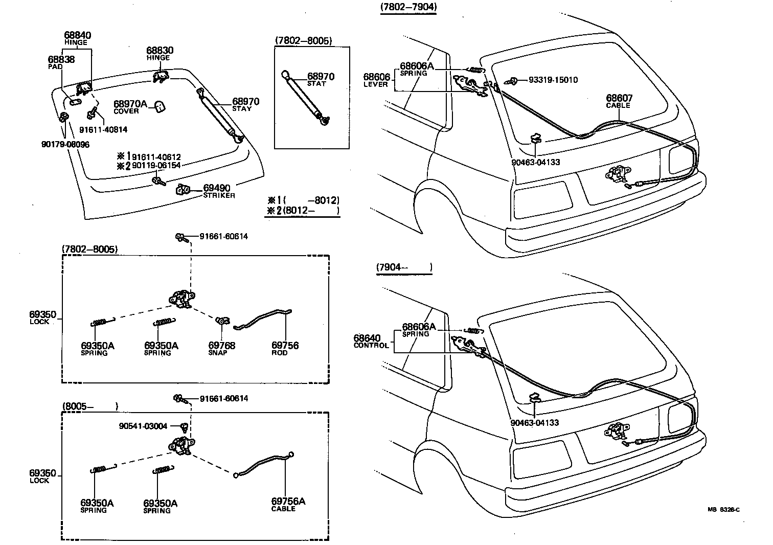 64606-10040 LEVER SUB-ASSY, BACK DOOR LOCK OPEN product image
