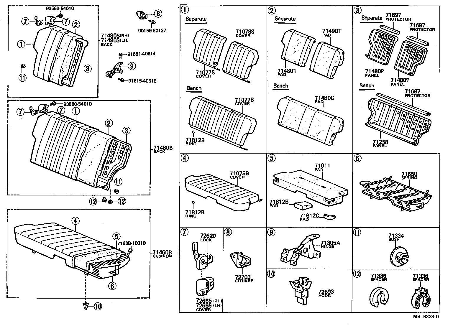 71697-10030 PROTECTOR, REAR SEAT BACK EDGE product image