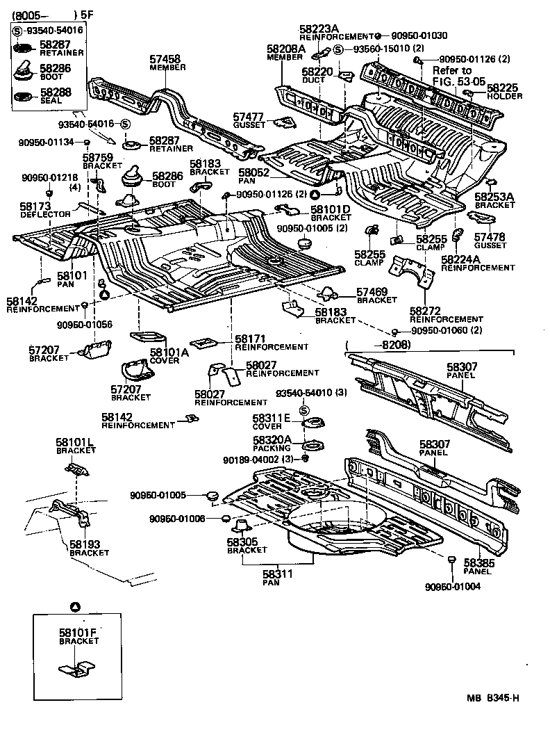 57207-10010 BRACKET SUB-ASSY, ENGINE REAR MOUNTING MEMBER product image
