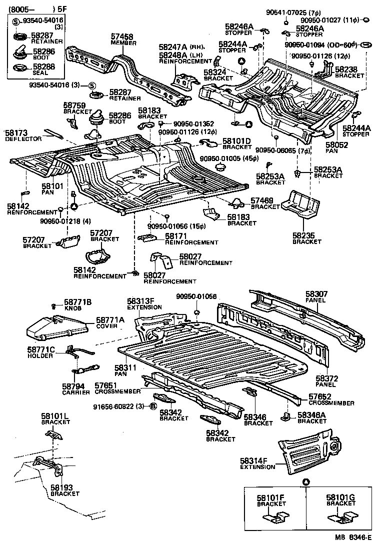 57207-10010 BRACKET SUB-ASSY, ENGINE REAR MOUNTING MEMBER product image