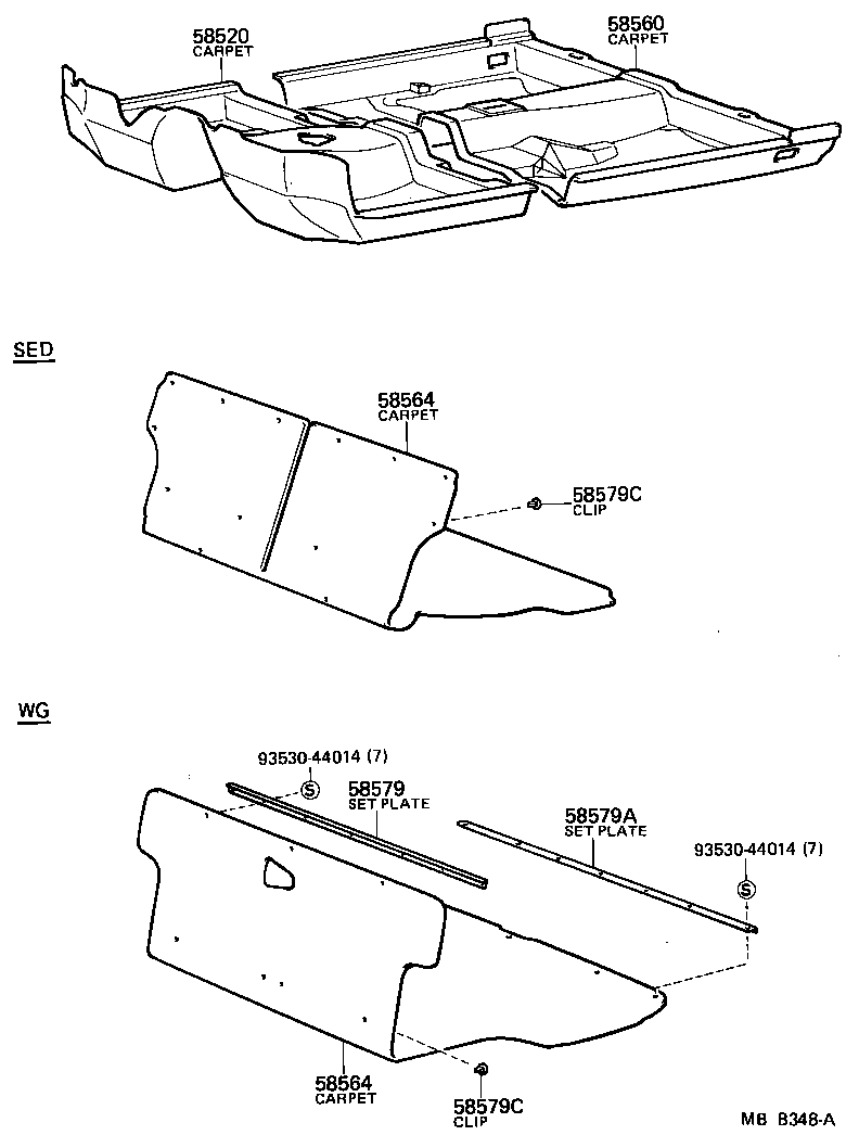 58570-10122-01 CARPET, REAR FLOOR product image