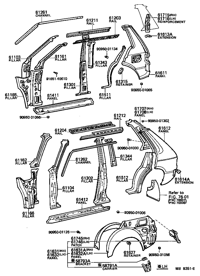 61601-10071 PANEL, QUARTER, RH product image