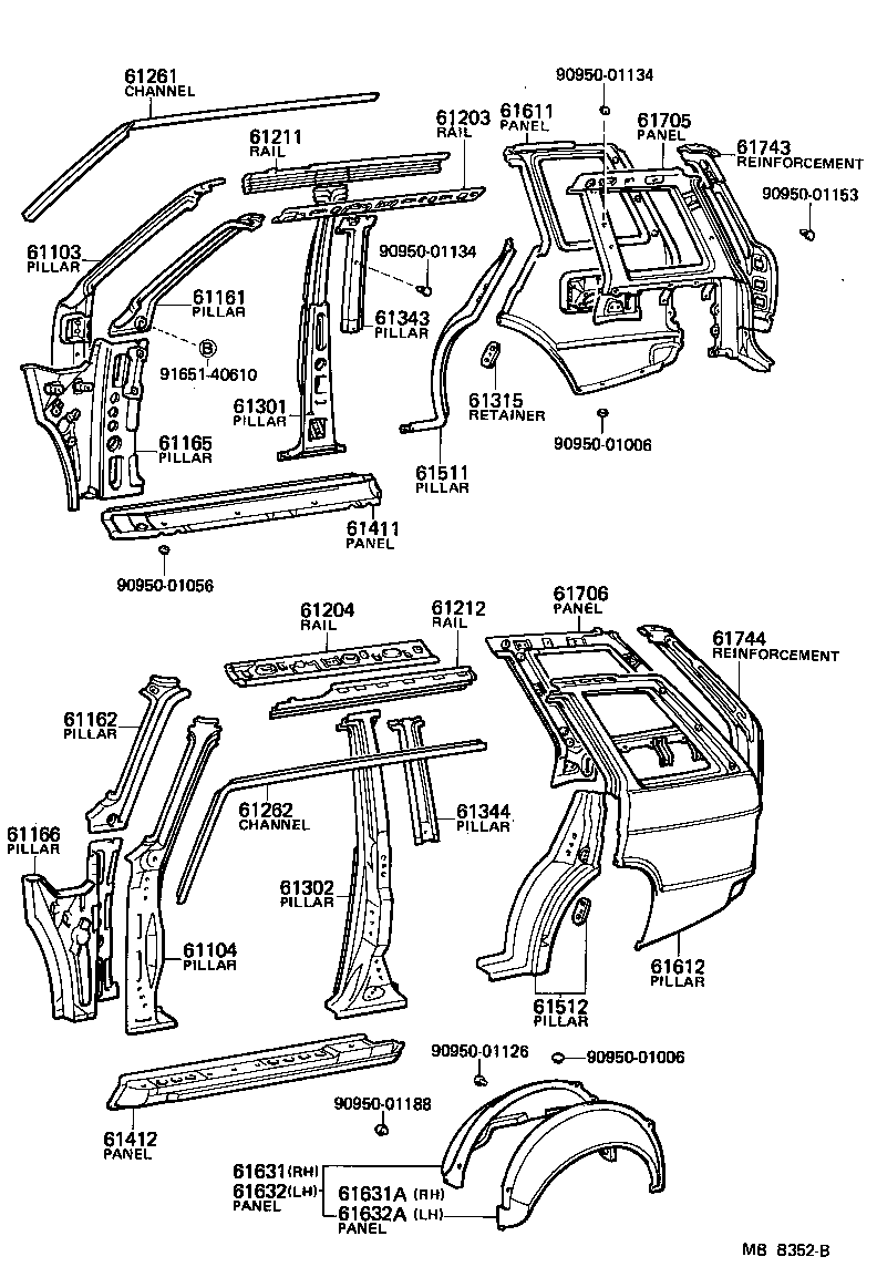 61601-10071 PANEL, QUARTER, RH product image