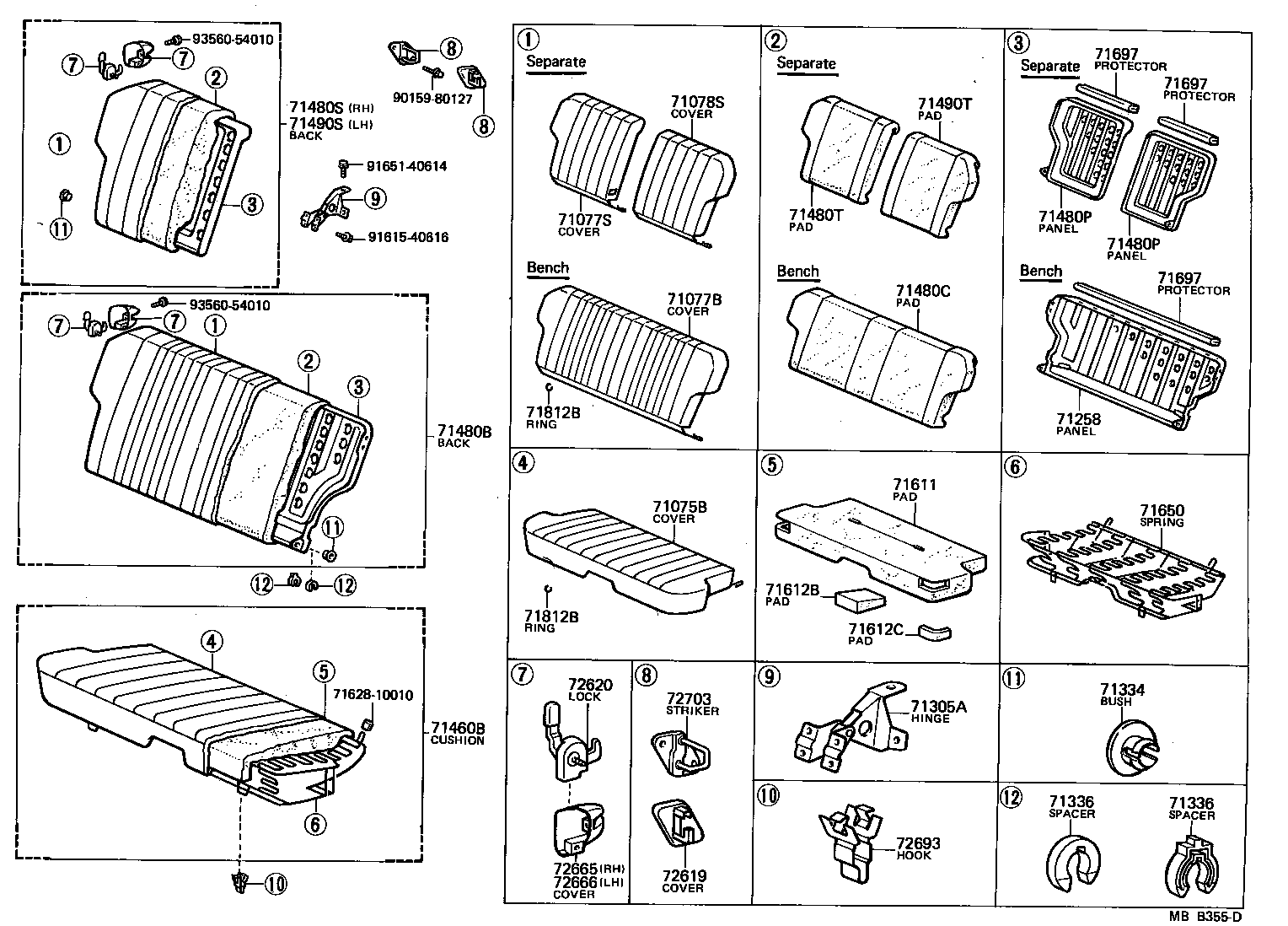 71202-10032 PANEL SUB-ASSY, REAR SEAT BACK product image
