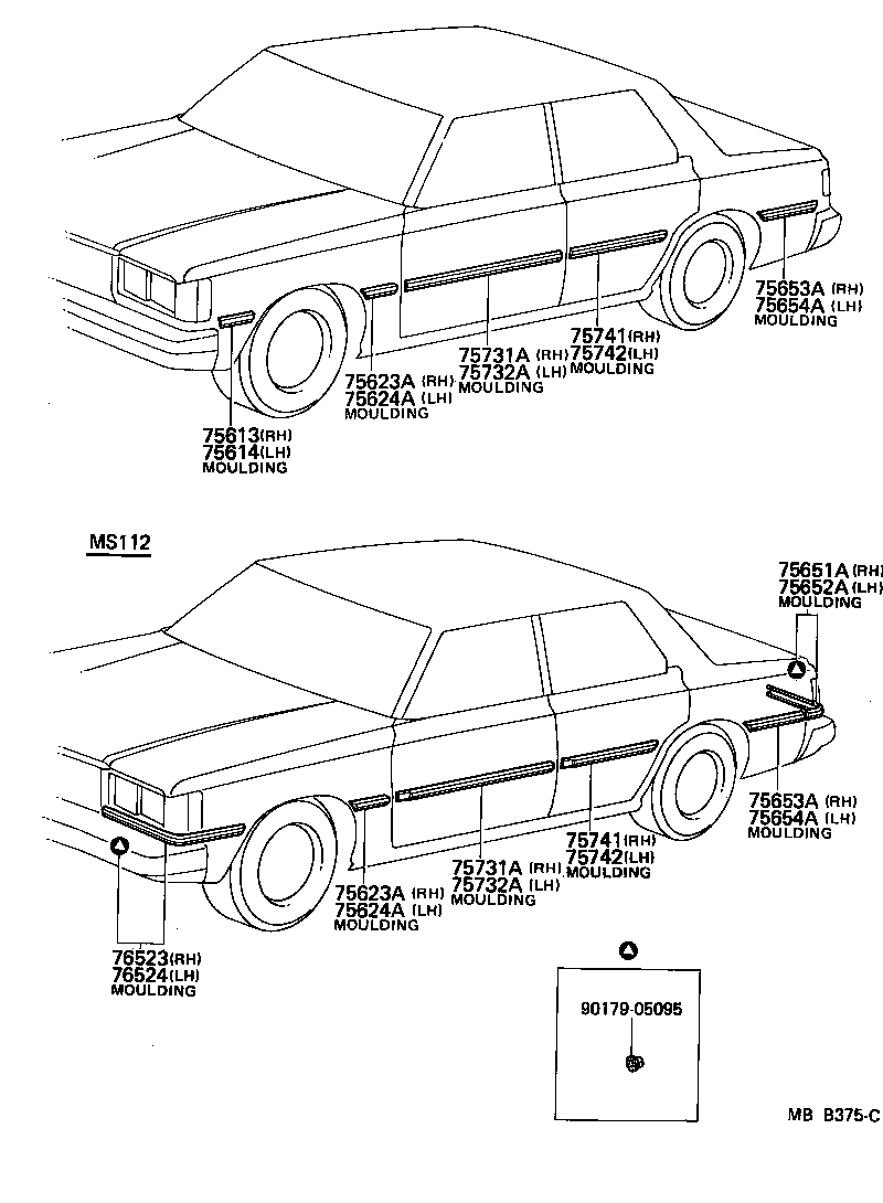 75554-30080 MOULDING, ROOF DRIP SIDE FINISH, REAR LH product image