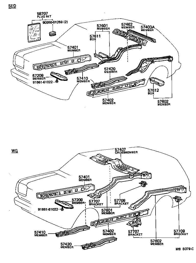 57402-10040 MEMBER SUB-ASSY, MAIN FLOOR SIDE, LH product image